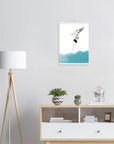 Gusty - Premium-Poster auf mattem, schwerem Papier mit Holzleisten