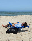 Beach Bag - recycelt, Wingfoil Icons, weiß/hellblau