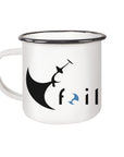 Bert Backflip - Emaille-Tasse mit schwarzem Rand