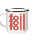 Flo Foil - Emaille-Tasse mit schwarzem Rand (burnt ochre)