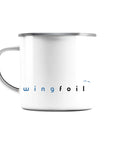 Bernd - Moderne Emaille-Tasse mit dezentem Wingfoil-Slogan