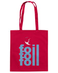 Leichte Baumwoll-Tragetasche - Foil 3 Backflip (light blue)