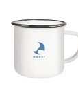Flo Foil - Emaille-Tasse mit schwarzem Rand (blue)