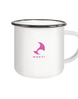 Flo Foil - Emaille-Tasse mit schwarzem Rand (pink)