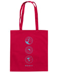 Tote Bag - Bio-Baumwolle, Wingfoil Icons, hellblau