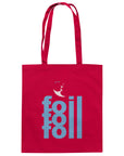 Bio-Baumwolltragetasche - Foil 3 Backflip (light blue)