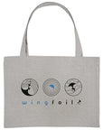 Beach Bag - Wingfoil 3 mit Slogan (black) - aus recycelten Materialien