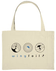 Beach Bag - Wingfoil 3 mit Slogan (black) - aus recycelten Materialien