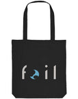 Kleine Premium Tote Bag - recycelt, Foil Logo, hellblau