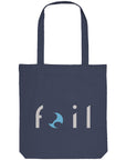 Kleine Premium Tote Bag - recycelt, Foil Logo, hellblau