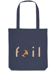 Kleine Premium Tote Bag - recycelt, Foil Logo, orange