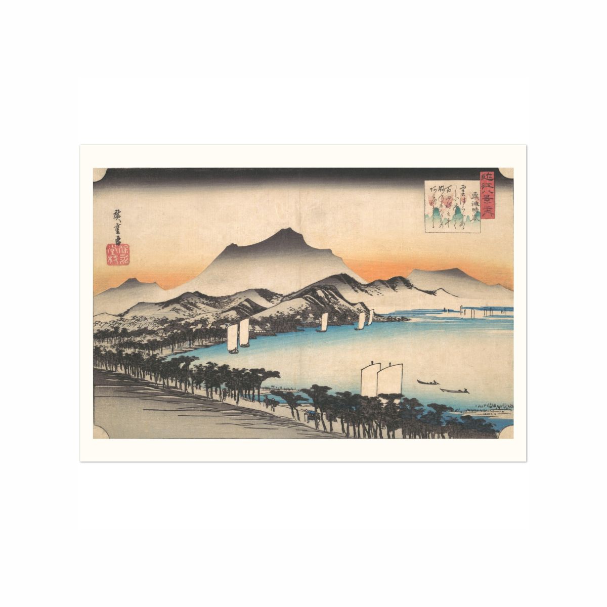 Japanese Coastlines - Greetings Card Set, 4 Cards, 10.5 × 14.8 cm