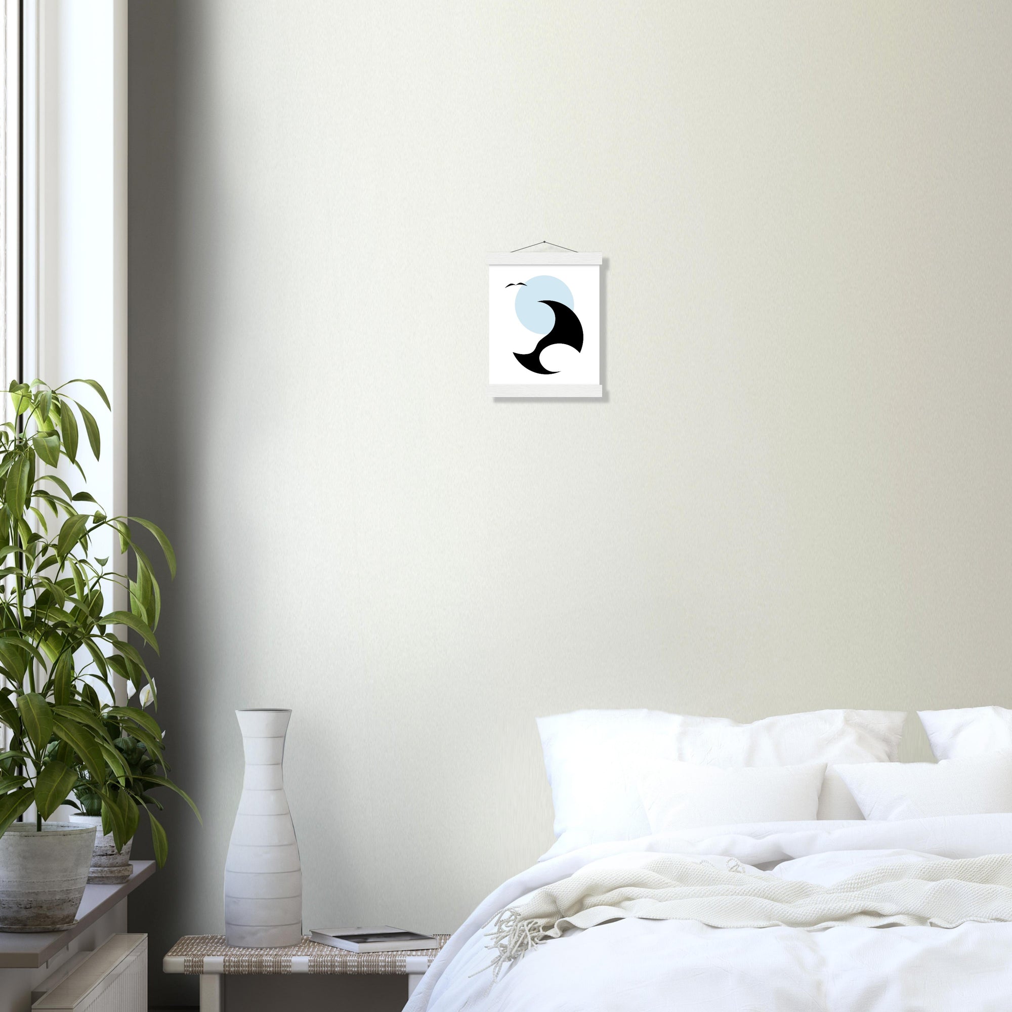 Wingfoil Sun (abstrakt) - Premium-Mini-Poster aus mattem, schwerem Papier mit Leisten ( 20 x 25)