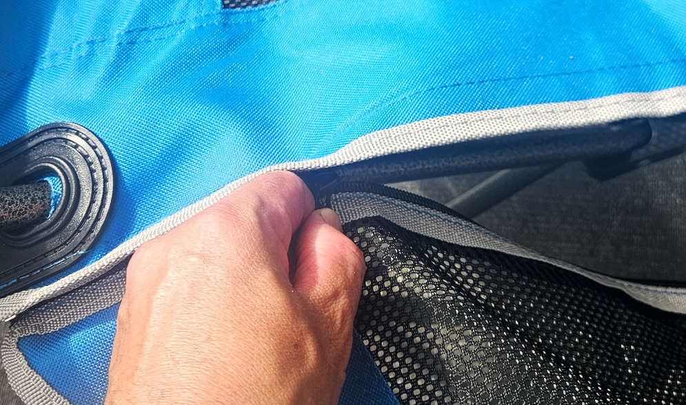 Campingstuhl - mit Liegefunktion, blau