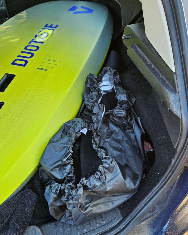 Umkleidematte und -tasche - leicht, kompakt, silber/schwarz