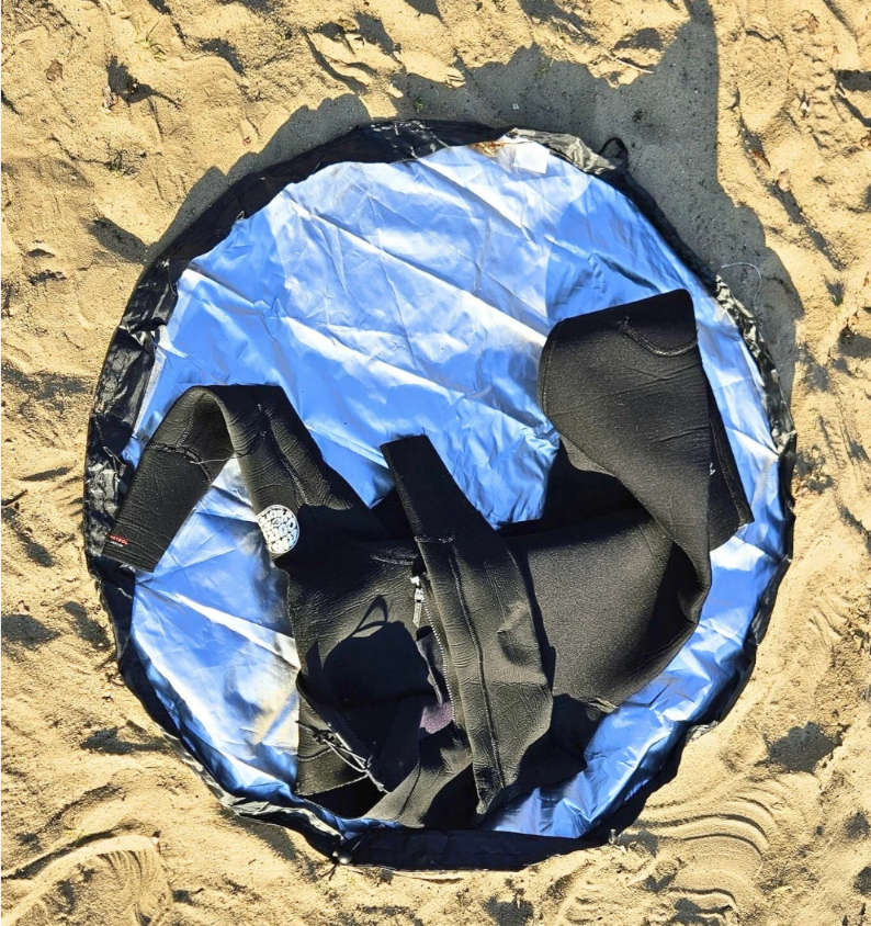 Umkleidematte und -tasche - leicht, silber/schwarz