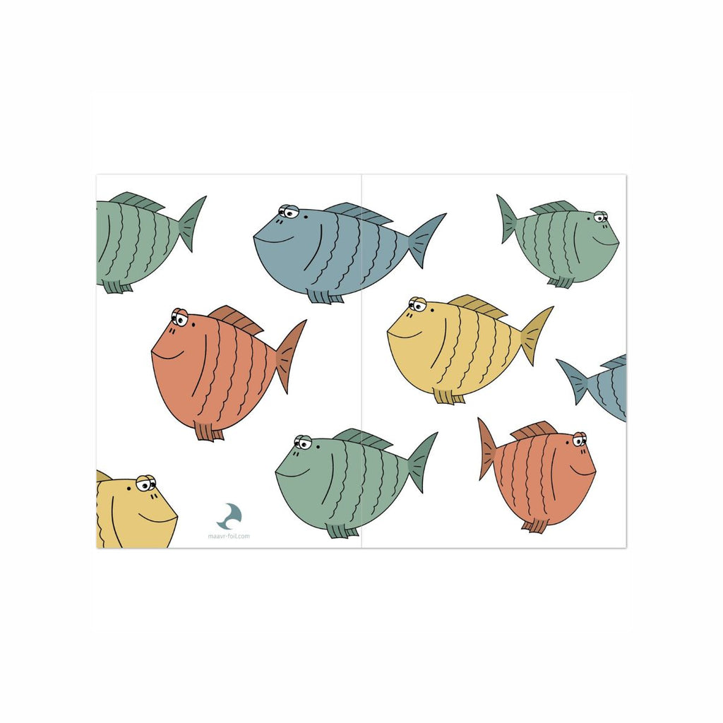 Coastal Cartoon - Grußkarten-Set, 4 Karten, 10,5 × 14,8 cm