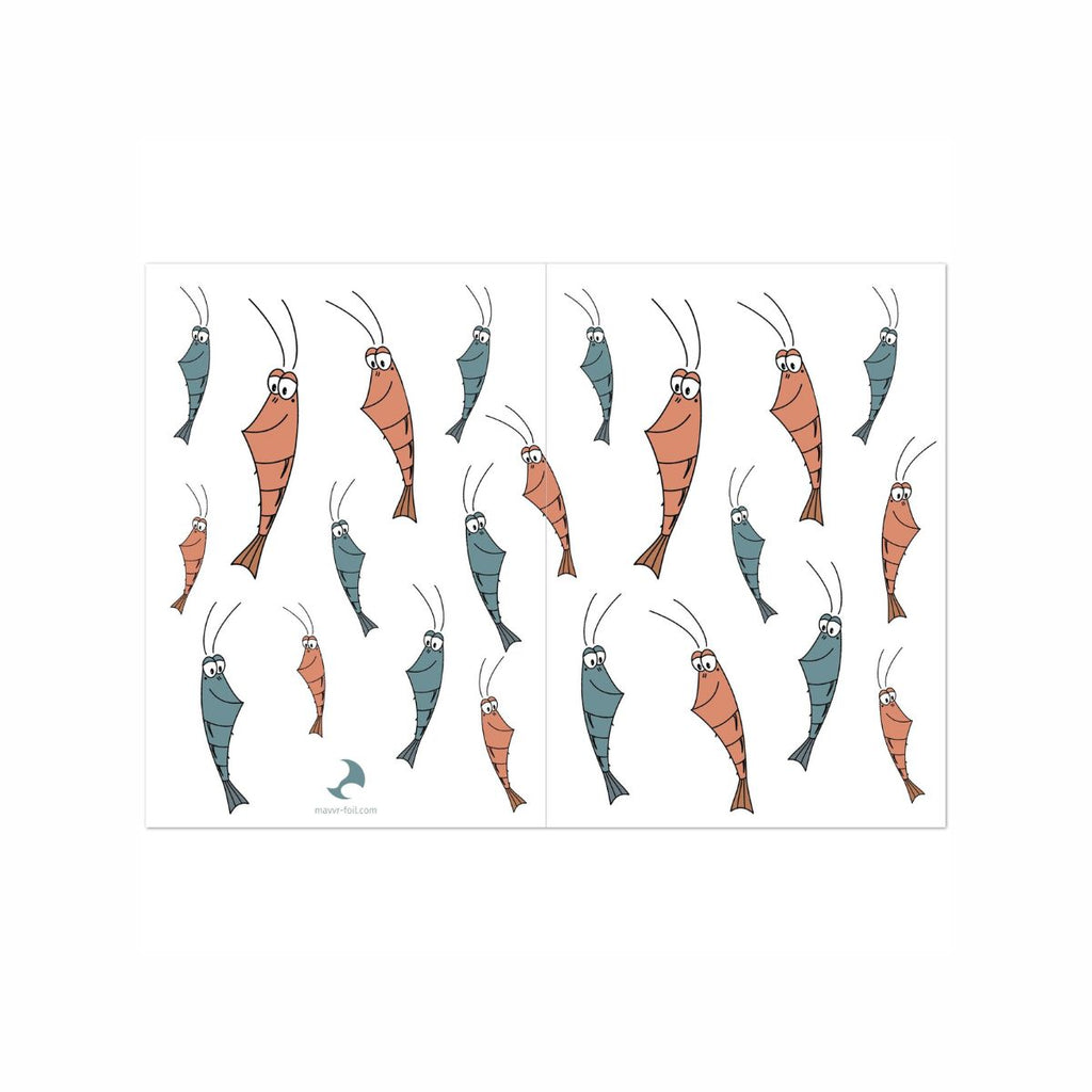 Coastal Cartoon - Grußkarten-Set, 4 Karten, 10,5 × 14,8 cm