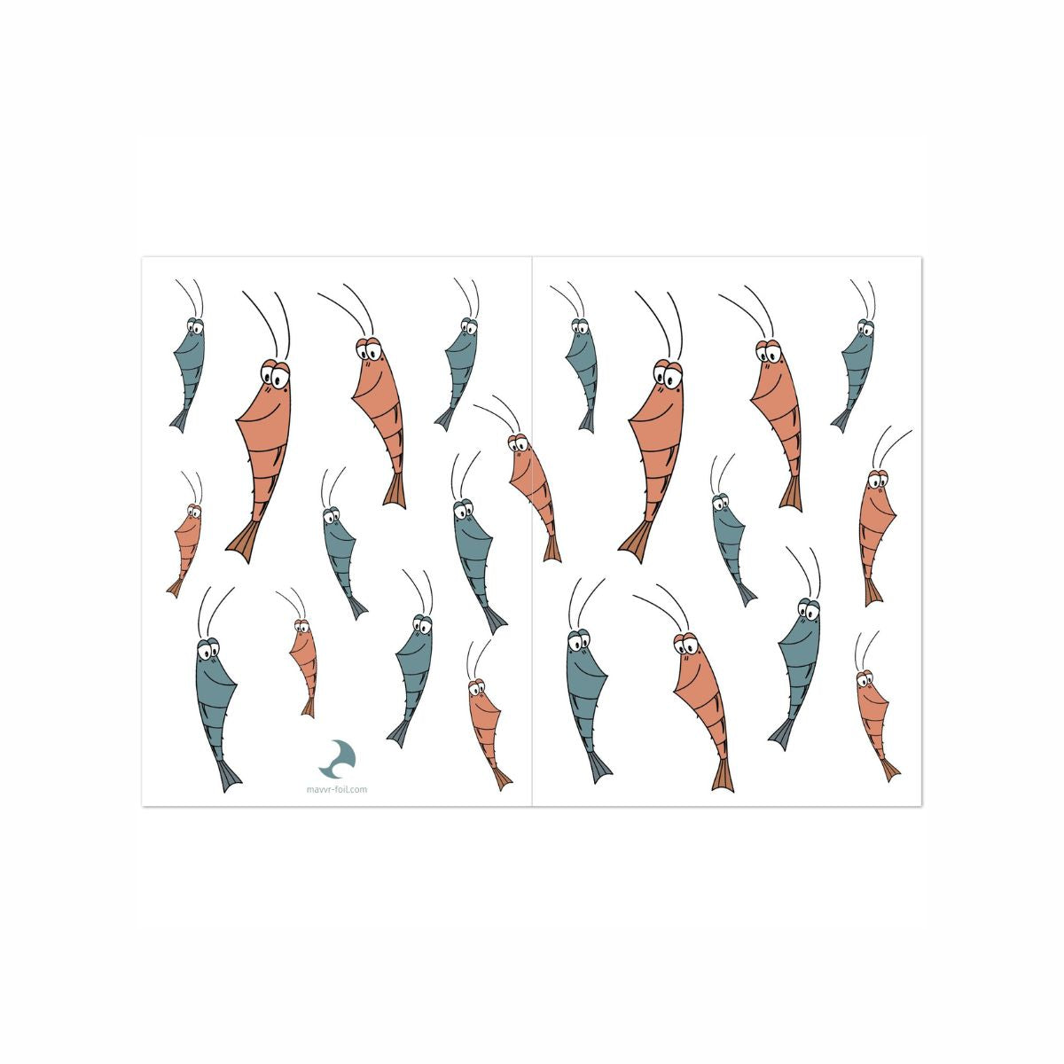 Coastal Cartoon - Grußkarten-Set, 4 Karten, 10,5 × 14,8 cm