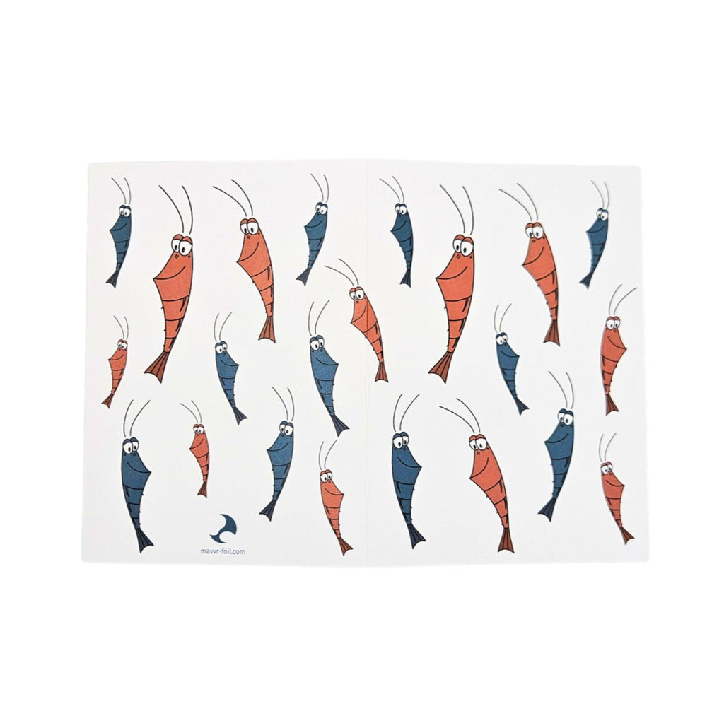 Coastal Cartoon - Greeting Card Set, 4 Cards, 10.5 × 14.8 cm