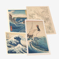 Japanese Waves - Gruß- und Postkarten-Set, 4 Karten