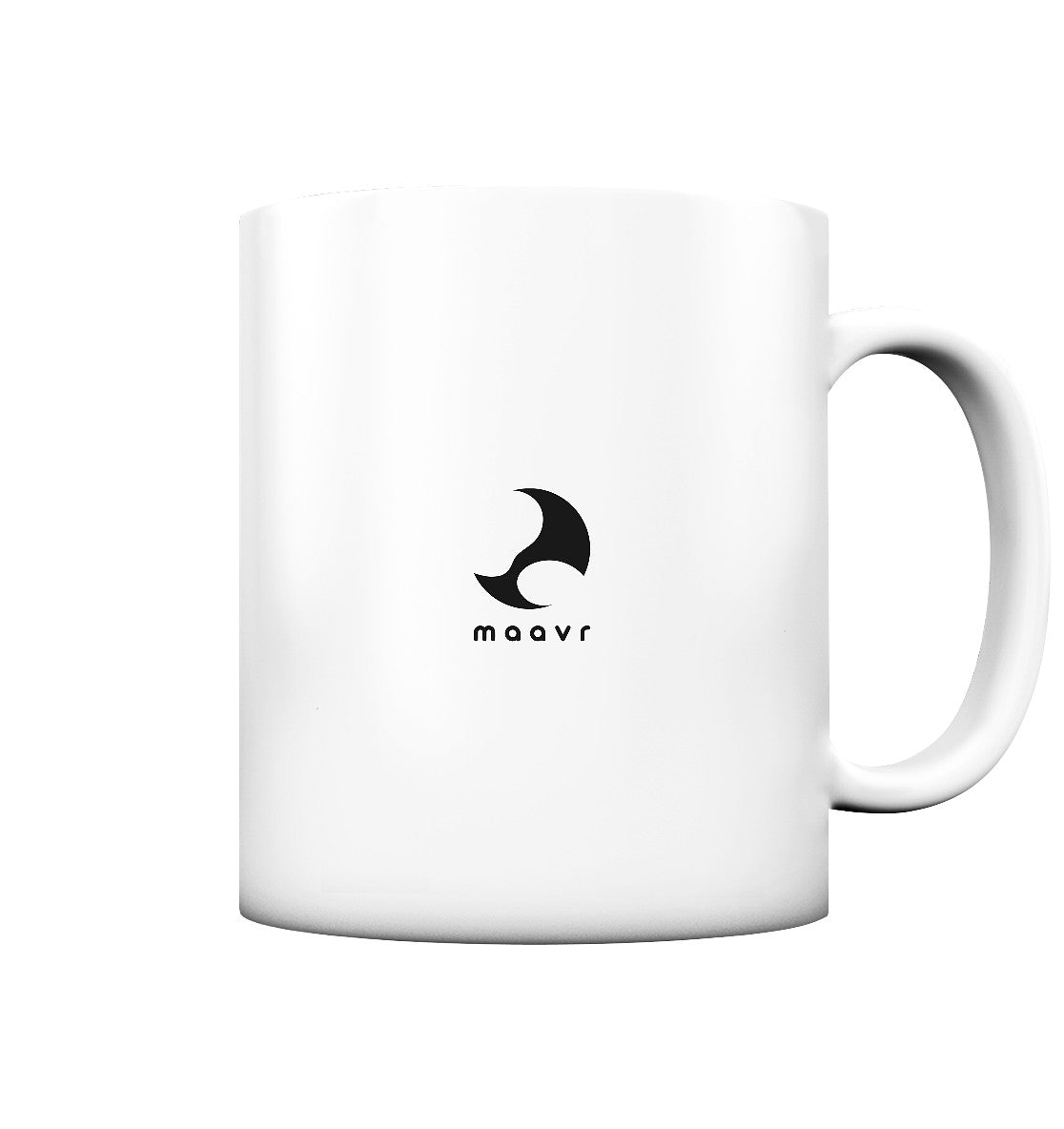 Matte Keramiktasse mit schwarzem maavr Logo
