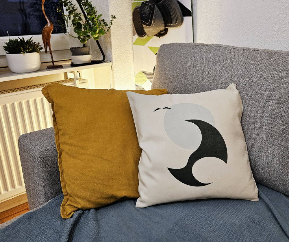Kissen - Wingfoil Sun (abstrakt), 40 x 40 cm