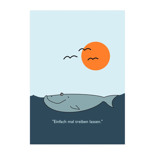 "Just Let Go" - Cartoon Postcard Set, 5 cards