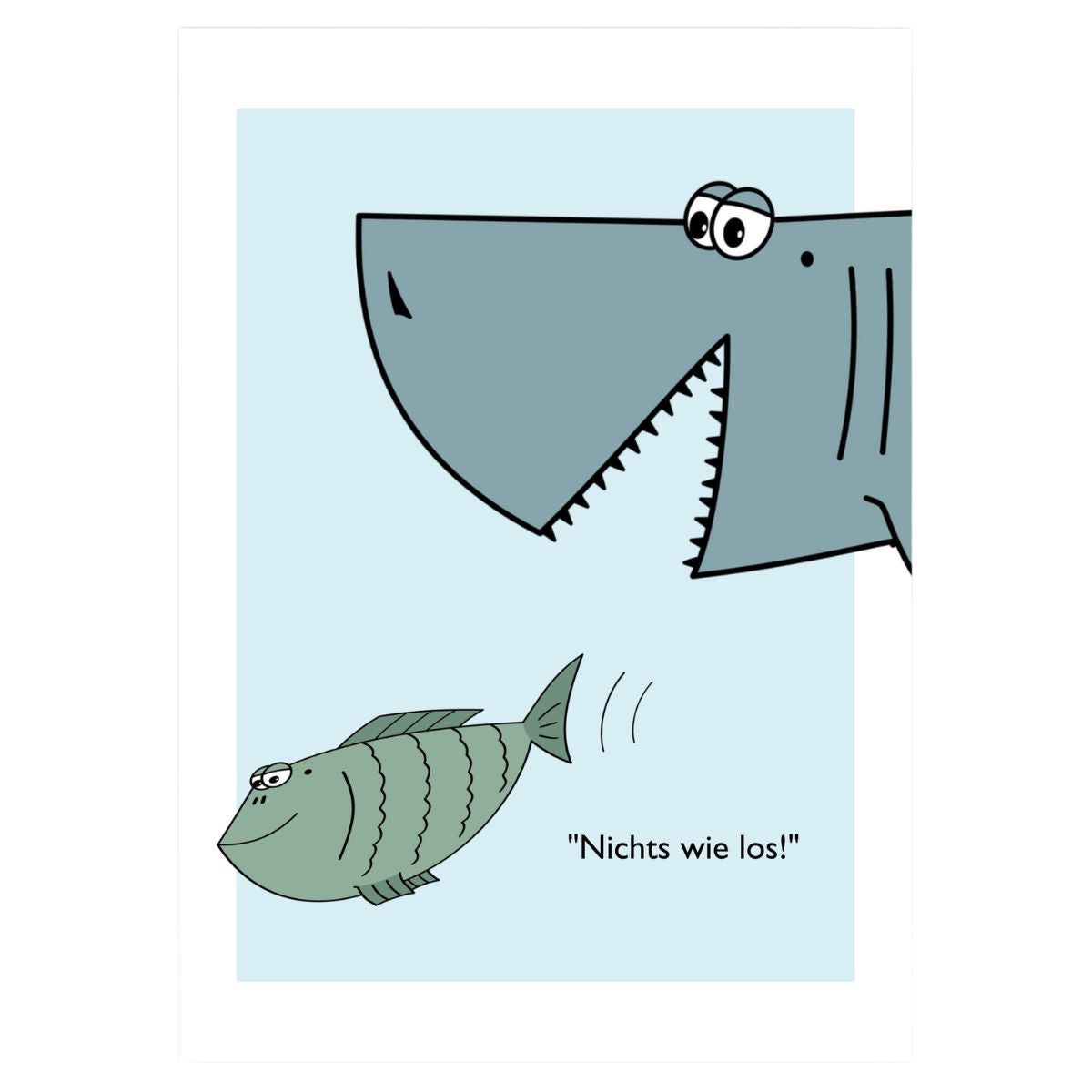 "Not how to start" - Cartoon Postcard Set, 5 Cards