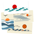 Waves - Postcard Set, 4 Cards