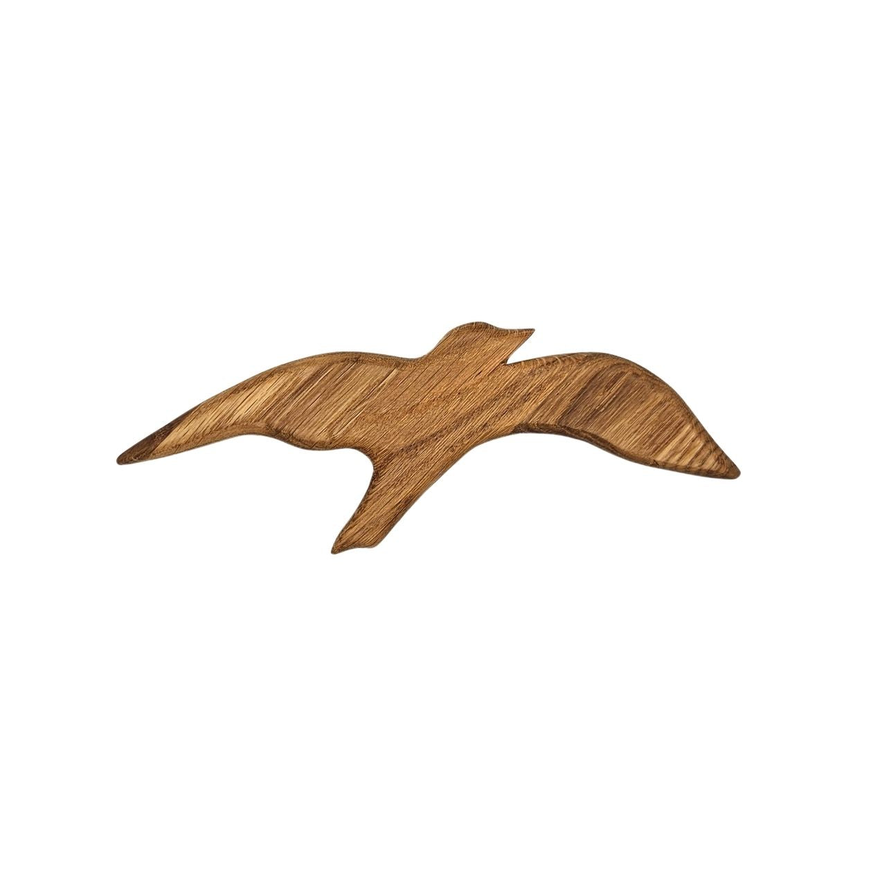 Handcrafted coastal wall bird - oak, oiled