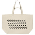 Beige Baumwoll-Tote-Bag mit Wingfoil Icon Muster – Strandtasche