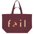 Burgundy Baumwoll-Strandtasche mit Foil Print – große Beach Bag von maavr