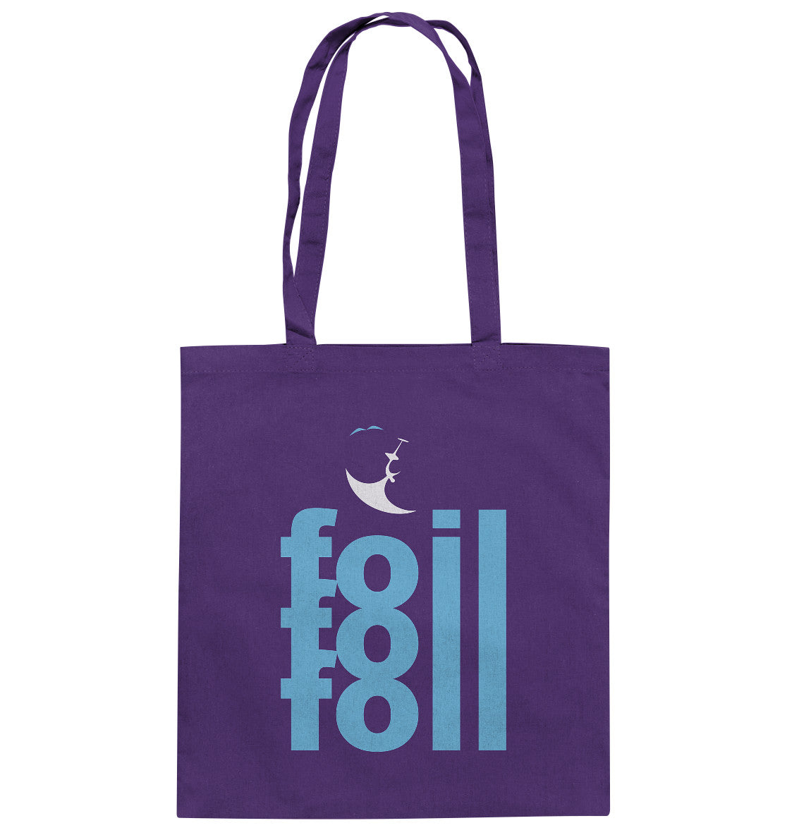 Leichte Baumwoll-Tragetasche - Foil 3 Backflip (light blue)