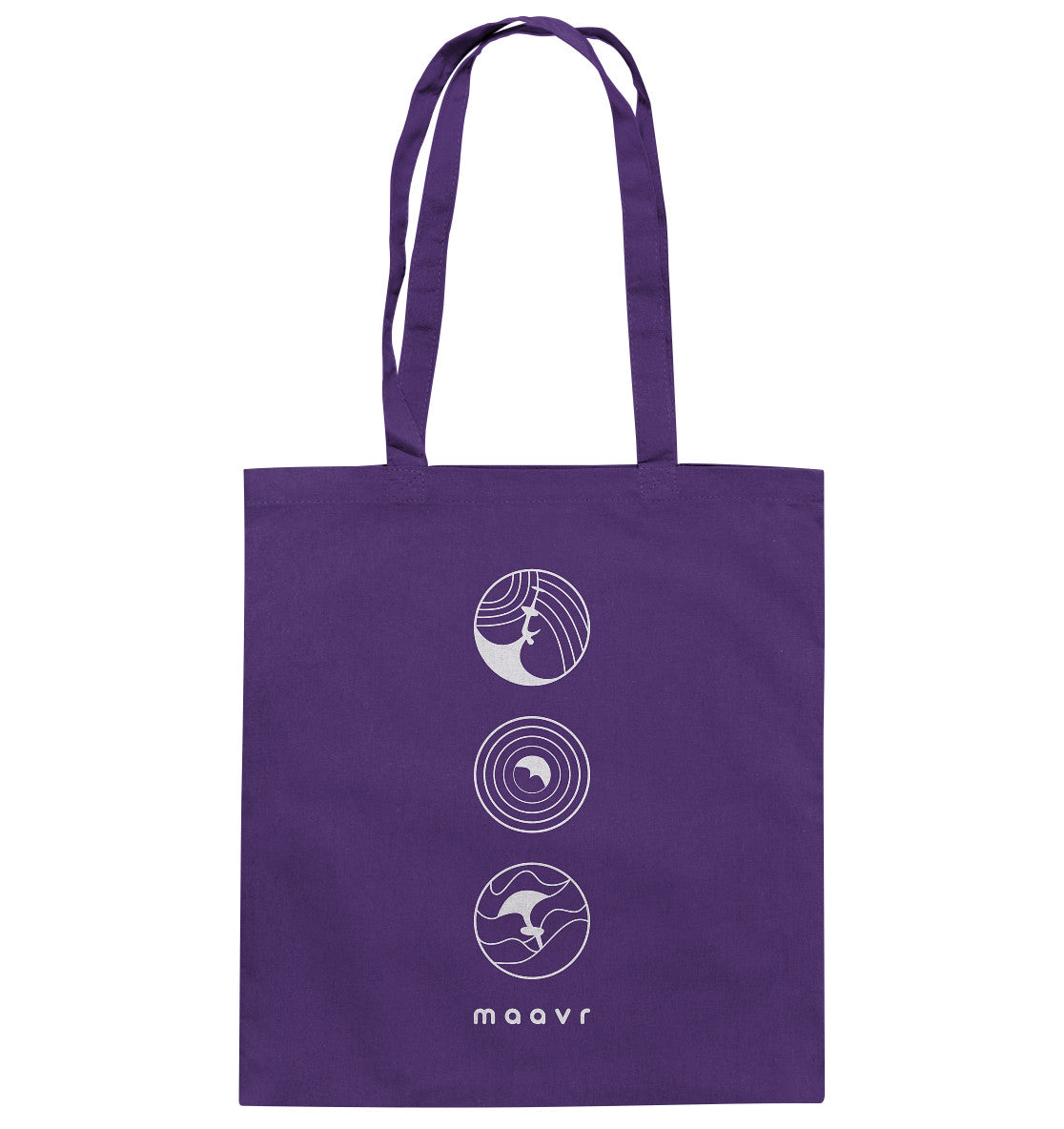 Tote Bag - Baumwolle, Wingfoil Icons, weiß