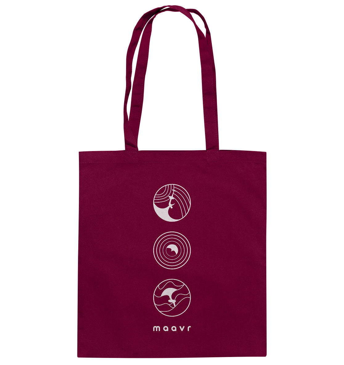 Tote Bag - Baumwolle, Wingfoil Icons, weiß