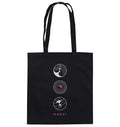 Tote Bag - Bio-Baumwolle, Wingfoil Icons, weiß/pink