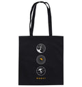 Tote Bag - Bio-Baumwolle, Wingfoil Icons, weiß/orange