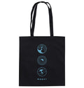 Tote Bag - Bio-Baumwolle, Wingfoil Icons, hellblau
