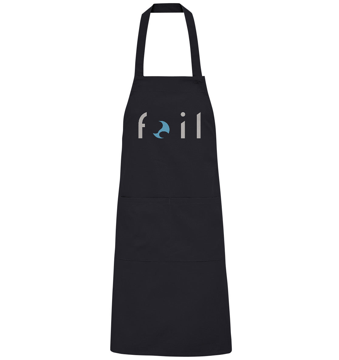 Cooking and grilling apron - foil, black
