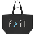 Beach Bag - recycelt, Foil, schwarz/blau