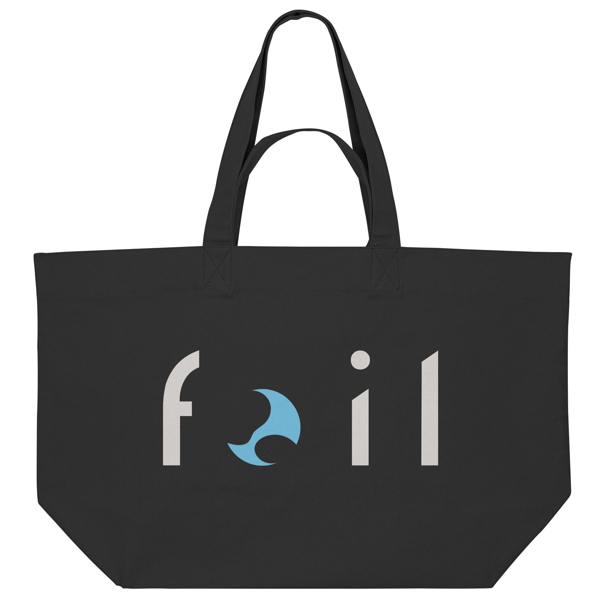 Beach Bag - recycled, foil, black/blue