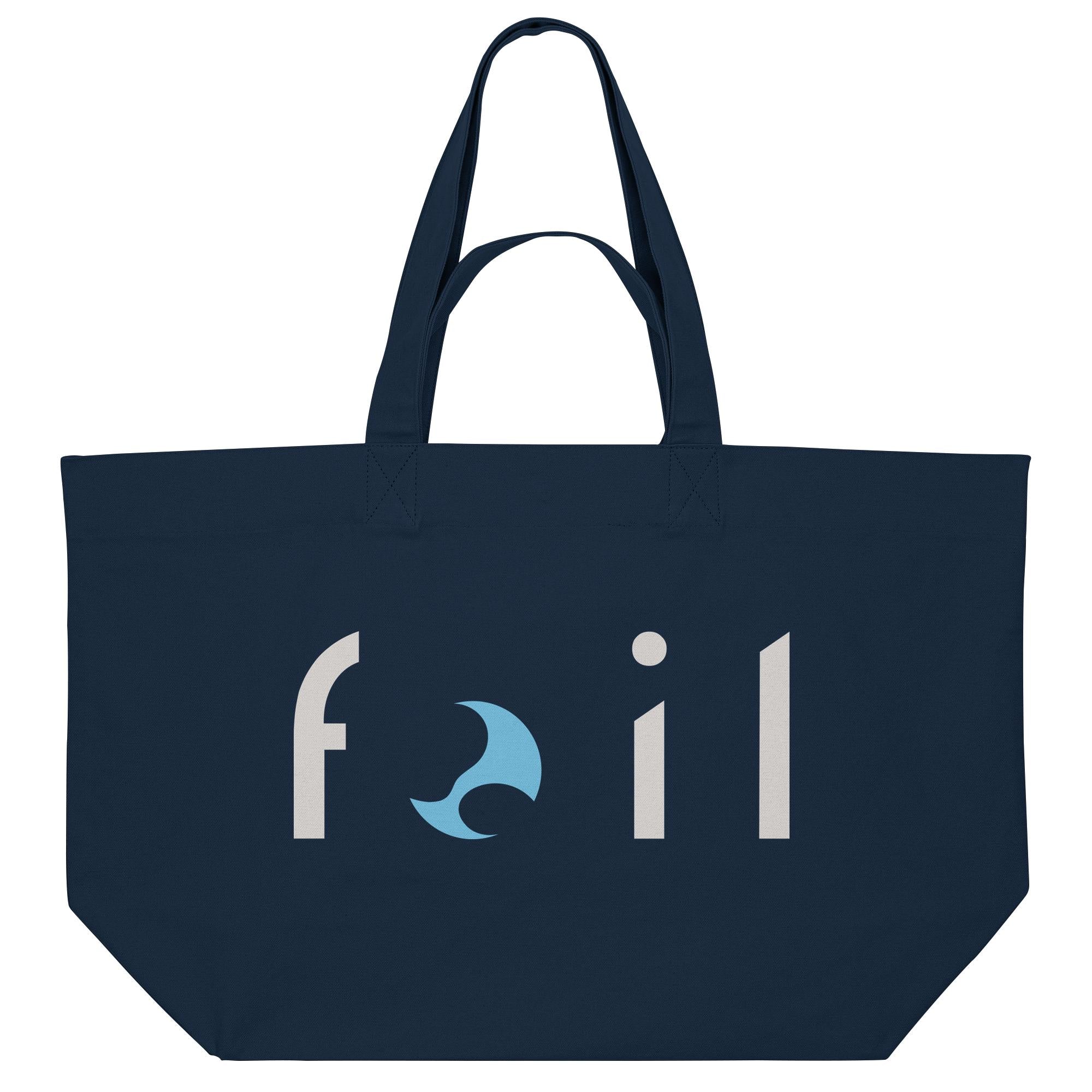Beach Bag - recycled, foil, black/blue