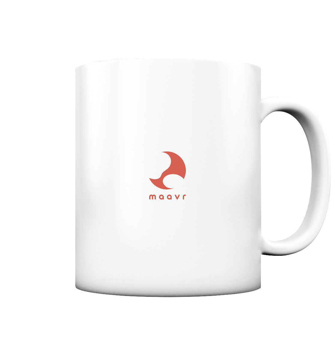 Foil 3 – Cup with Foil Slogan, matte, white and terracotta ochre